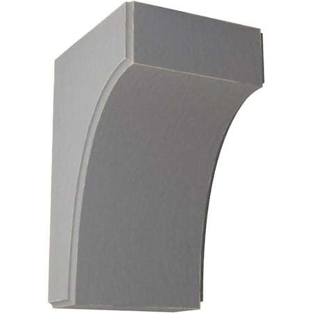 Ekena Millwork 3 1/2"W x 4"D x 6"H Clarksville Wood Vintage Decor Bracket, Pebble Grey BKTWD04X04X06CVPG